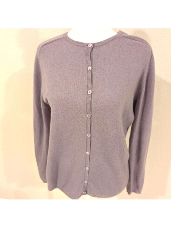 Sutton Studio Sweaters - Sutton studio 100%Cashmere Made in Australia , Medium, light purple, Cardigan.